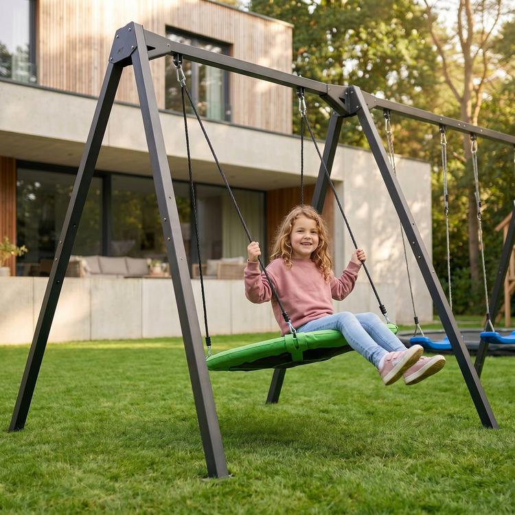 Three-person swing with bearings (frame) PREMIUM MO-014 - Marbo Sport