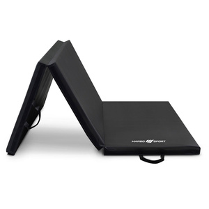 Stable folding mat with Velcro fastener 180 x 90 x 5 cm black - Marbo Sport