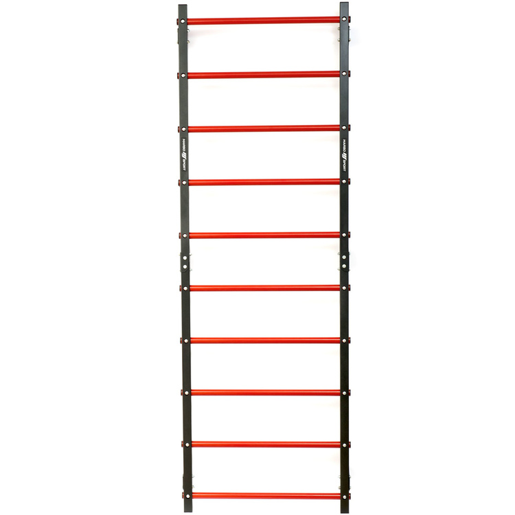 Set MHU1 | Metal ladder 230 x 81 cm MH-U204 + Mulitifunctional wall-mounted dip station with pull-up bar (2in1) MH-U205 - Marbo Sport