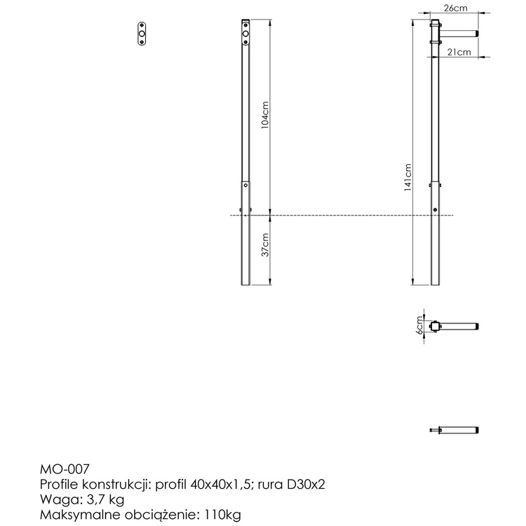 Outdoor dip station (short) MO-007 - Marbo Sport
