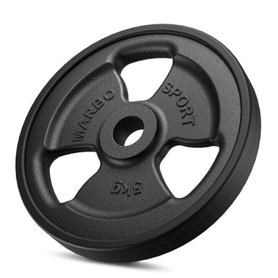 Cast iron rubberized disc 5 kg with ø31 mm bore MW-O5G-kier - Marbo Sport