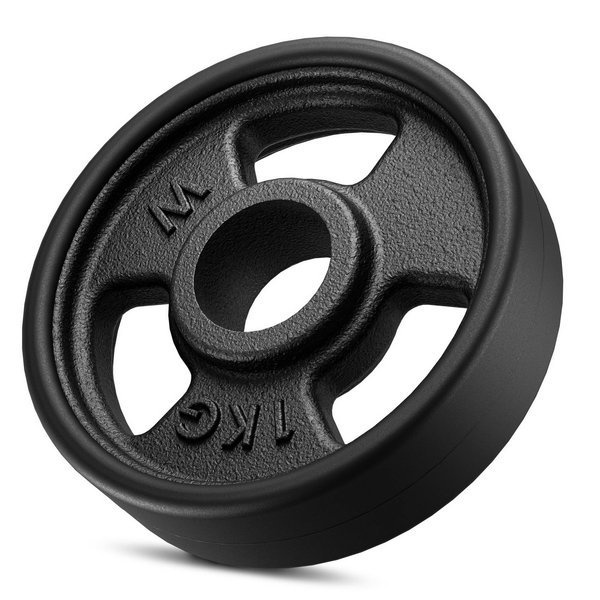 Cast iron rubberized disc 1 kg with ø31 mm bore MW-O1G-Kier - Marbo Sport