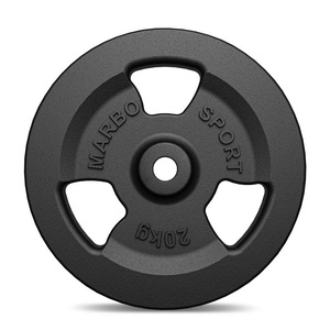 Standard cast-iron Tri Grips weight plate 20 kg with ø31 mm bore - Marbo Sport