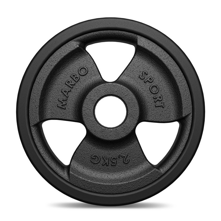Cast iron rubberized disc 2.5 kg with ø31 mm bore MW-O2-5G-kier - Marbo Sport