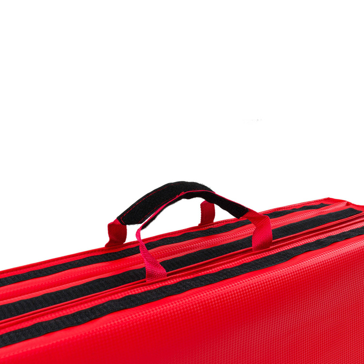 Folding gym mattress with Velcro (hard) 180 x 60 x 5 - red - Marbo Sport