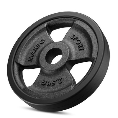 Cast iron rubberized disc 2.5 kg with ø31 mm bore MW-O2-5G-kier - Marbo Sport
