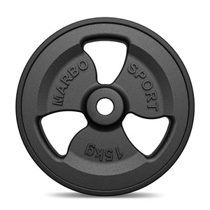 Cast iron rubberized disc 15 kg with ø31 mm bore MW-O15G-kier - Marbo Sport