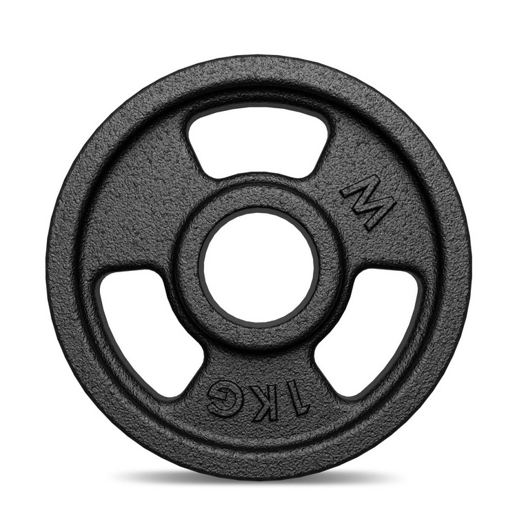 Standard cast-iron Tri Grips weight plate 1 kg with ø31 mm bore - Marbo Sport