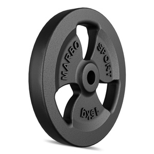Standard cast-iron Tri Grips weight plate 15 kg with ø31 mm bore - Marbo Sport