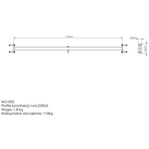 Straight bar with bag holder MO-005 – Marbo Sport