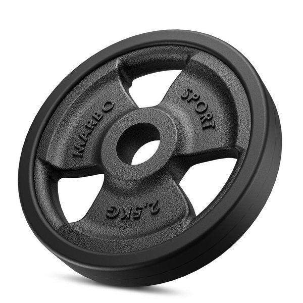 Cast iron rubberized disc 2.5 kg with ø31 mm bore MW-O2-5G-kier - Marbo Sport