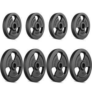 Tri-Grip weight plates made of cast iron set 30 kg / 4 x 5 kg + 4 x 2.5 kg - Marbo Sport