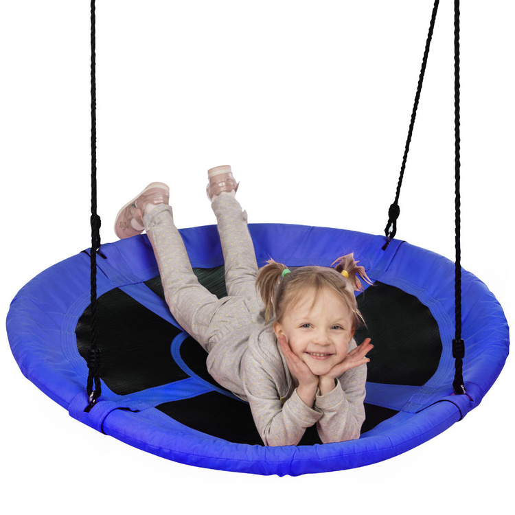 Stork's nest hanging swing Ø100 cm BLUE - NILS