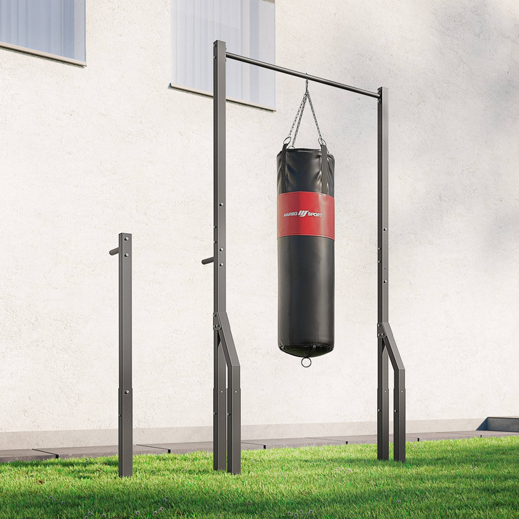 External pull-up bar with bag holder and short handrails for dips MO-Z3 - Marbo Sport