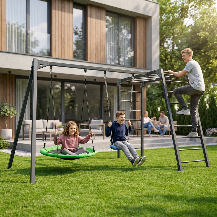 2-seater swing on bearings (frame) to the ladder PREMIUM MO-018 - Marbo Sport