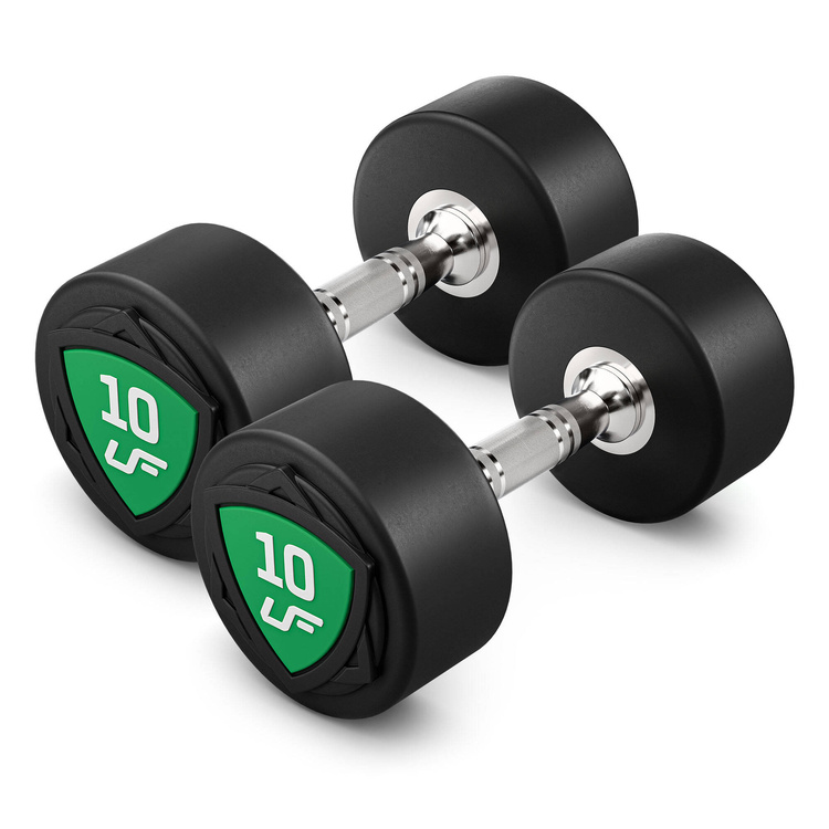 Set of polyurethane dumbbells 1-10kg (increments of 1 kg) 110 kg with dumbbell rack UR-S005– UpForm