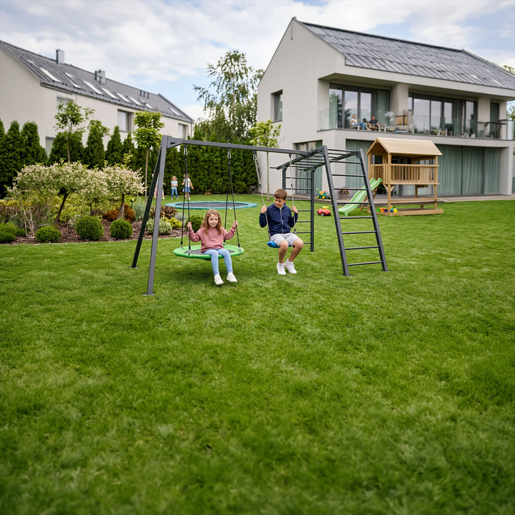 2-seater swing on bearings (frame) to the ladder PREMIUM MO-018 - Marbo Sport