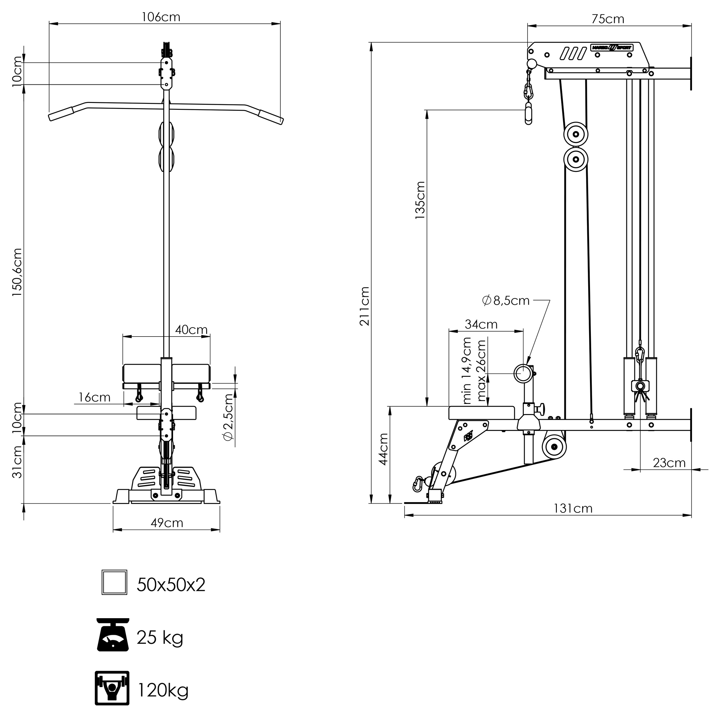 MS-W104 2.0 Wall-Mounted Lat Pulldown – Compact Strength Training Redefined